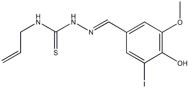 4-hydroxy-3-iodo-5-methoxybenzaldehyde N-allylthiosemicarbazone 化学構造式