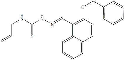 2-(benzyloxy)-1-naphthaldehyde N-allylthiosemicarbazone Structure