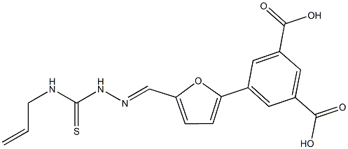 5-(5-{2-[(allylamino)carbothioyl]carbohydrazonoyl}-2-furyl)isophthalic acid Struktur