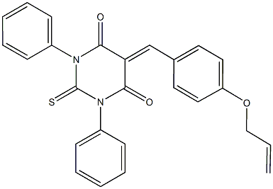 5-[4-(allyloxy)benzylidene]-1,3-diphenyl-2-thioxodihydro-4,6(1H,5H)-pyrimidinedione Structure