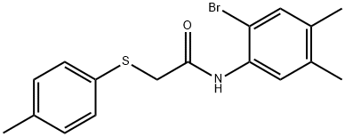 592475-16-6 N-(2-bromo-4,5-dimethylphenyl)-2-[(4-methylphenyl)sulfanyl]acetamide