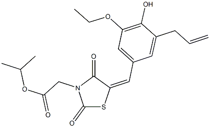 isopropyl [5-(3-allyl-5-ethoxy-4-hydroxybenzylidene)-2,4-dioxo-1,3-thiazolidin-3-yl]acetate|