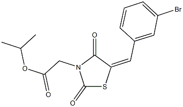 isopropyl [5-(3-bromobenzylidene)-2,4-dioxo-1,3-thiazolidin-3-yl]acetate 结构式