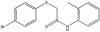 2-[(4-bromophenyl)sulfanyl]-N-(2-methylphenyl)acetamide,592475-75-7,结构式