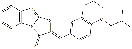 2-(3-ethoxy-4-isobutoxybenzylidene)[1,3]thiazolo[3,2-a]benzimidazol-3(2H)-one Structure