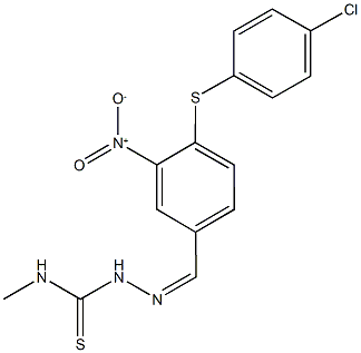 4-[(4-chlorophenyl)sulfanyl]-3-nitrobenzaldehyde N-methylthiosemicarbazone 结构式