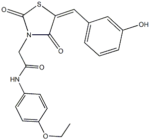 592477-08-2 N-(4-ethoxyphenyl)-2-[5-(3-hydroxybenzylidene)-2,4-dioxo-1,3-thiazolidin-3-yl]acetamide