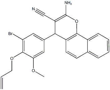 4-[4-(allyloxy)-3-bromo-5-methoxyphenyl]-2-amino-4H-benzo[h]chromene-3-carbonitrile|