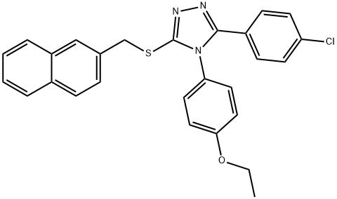 4-{3-(4-chlorophenyl)-5-[(2-naphthylmethyl)sulfanyl]-4H-1,2,4-triazol-4-yl}phenyl ethyl ether Structure