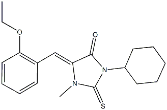 3-cyclohexyl-5-(2-ethoxybenzylidene)-1-methyl-2-thioxo-4-imidazolidinone Structure