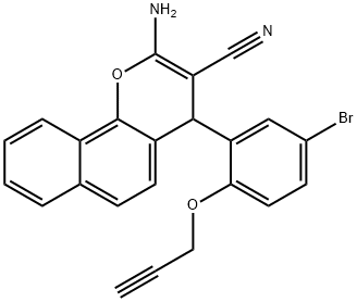 2-amino-4-[5-bromo-2-(2-propynyloxy)phenyl]-4H-benzo[h]chromene-3-carbonitrile|