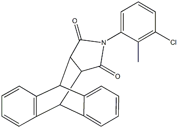 17-(3-chloro-2-methylphenyl)-17-azapentacyclo[6.6.5.0~2,7~.0~9,14~.0~15,19~]nonadeca-2,4,6,9,11,13-hexaene-16,18-dione,59252-54-9,结构式