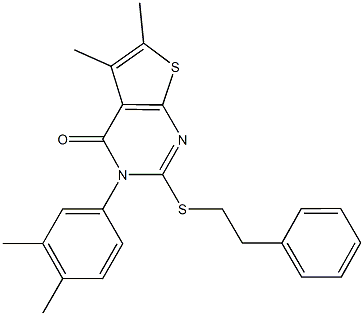 3-(3,4-dimethylphenyl)-5,6-dimethyl-2-[(2-phenylethyl)sulfanyl]thieno[2,3-d]pyrimidin-4(3H)-one|