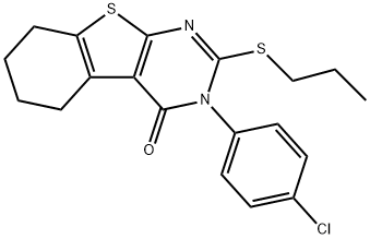 592537-53-6 3-(4-chlorophenyl)-2-(propylsulfanyl)-5,6,7,8-tetrahydro[1]benzothieno[2,3-d]pyrimidin-4(3H)-one