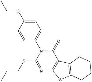 3-(4-ethoxyphenyl)-2-(propylsulfanyl)-5,6,7,8-tetrahydro[1]benzothieno[2,3-d]pyrimidin-4(3H)-one Structure