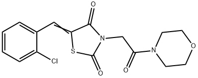 5-(2-chlorobenzylidene)-3-[2-(4-morpholinyl)-2-oxoethyl]-1,3-thiazolidine-2,4-dione,592539-37-2,结构式