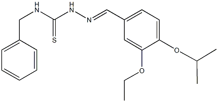 3-ethoxy-4-isopropoxybenzaldehyde N-benzylthiosemicarbazone Struktur