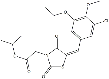 isopropyl [5-(3-chloro-5-ethoxy-4-methoxybenzylidene)-2,4-dioxo-1,3-thiazolidin-3-yl]acetate|