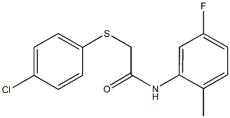 2-[(4-chlorophenyl)sulfanyl]-N-(5-fluoro-2-methylphenyl)acetamide,592546-06-0,结构式