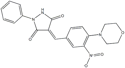 4-[3-nitro-4-(4-morpholinyl)benzylidene]-1-phenyl-3,5-pyrazolidinedione|