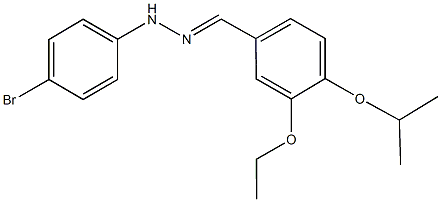 3-ethoxy-4-isopropoxybenzaldehyde (4-bromophenyl)hydrazone 化学構造式
