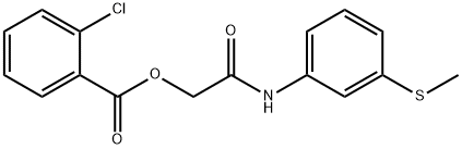 2-[3-(methylsulfanyl)anilino]-2-oxoethyl 2-chlorobenzoate,592549-38-7,结构式