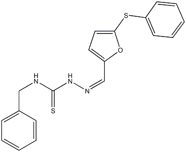 5-(phenylsulfanyl)-2-furaldehyde N-benzylthiosemicarbazone,592549-67-2,结构式