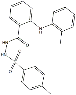 4-methyl-N'-[2-(2-toluidino)benzoyl]benzenesulfonohydrazide Struktur