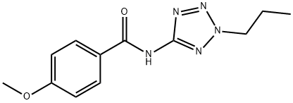 4-methoxy-N-(2-propyl-2H-tetraazol-5-yl)benzamide Struktur