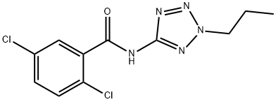 2,5-dichloro-N-(2-propyl-2H-tetraazol-5-yl)benzamide 化学構造式