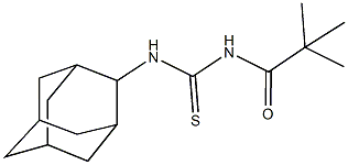 N-(2-adamantyl)-N'-(2,2-dimethylpropanoyl)thiourea Structure