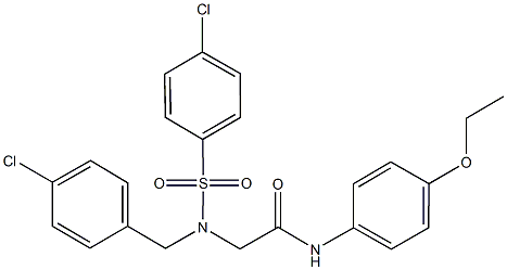 593244-14-5 2-{(4-chlorobenzyl)[(4-chlorophenyl)sulfonyl]amino}-N-(4-ethoxyphenyl)acetamide