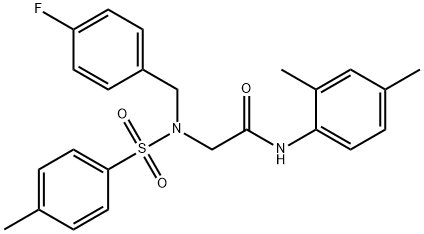 N-(2,4-dimethylphenyl)-2-{(4-fluorobenzyl)[(4-methylphenyl)sulfonyl]amino}acetamide,593257-04-6,结构式