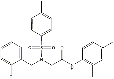 2-{(2-chlorobenzyl)[(4-methylphenyl)sulfonyl]amino}-N-(2,4-dimethylphenyl)acetamide Structure