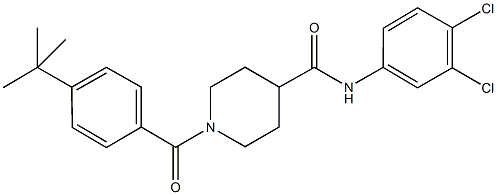 1-(4-tert-butylbenzoyl)-N-(3,4-dichlorophenyl)piperidine-4-carboxamide Structure