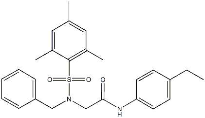 593262-66-9 2-[benzyl(mesitylsulfonyl)amino]-N-(4-ethylphenyl)acetamide