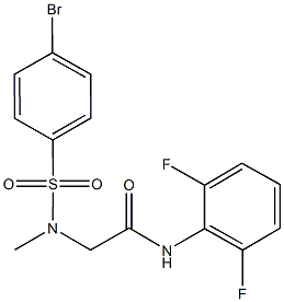 2-[[(4-bromophenyl)sulfonyl](methyl)amino]-N-(2,6-difluorophenyl)acetamide Structure