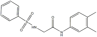 N-(3,4-dimethylphenyl)-2-[(phenylsulfonyl)amino]acetamide Struktur