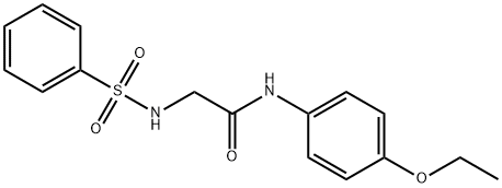 N-(4-ethoxyphenyl)-2-[(phenylsulfonyl)amino]acetamide Struktur