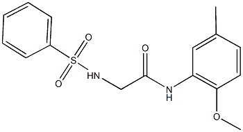 N-(2-methoxy-5-methylphenyl)-2-[(phenylsulfonyl)amino]acetamide,593263-51-5,结构式