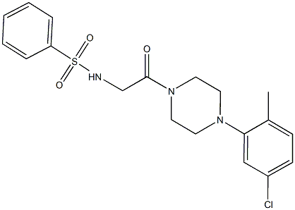 N-{2-[4-(5-chloro-2-methylphenyl)-1-piperazinyl]-2-oxoethyl}benzenesulfonamide Struktur