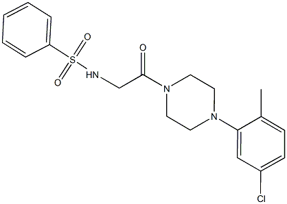 N-{2-[4-(5-chloro-2-methylphenyl)-1-piperazinyl]-2-oxoethyl}benzenesulfonamide Structure