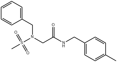 2-[benzyl(methylsulfonyl)amino]-N-(4-methylbenzyl)acetamide 结构式