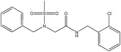 2-[benzyl(methylsulfonyl)amino]-N-(2-chlorobenzyl)acetamide Structure