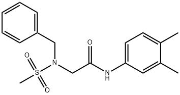 2-[benzyl(methylsulfonyl)amino]-N-(3,4-dimethylphenyl)acetamide Structure