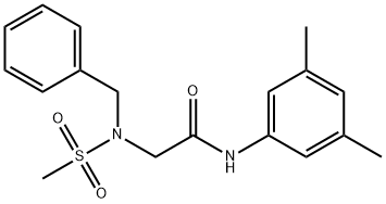 2-[benzyl(methylsulfonyl)amino]-N-(3,5-dimethylphenyl)acetamide Struktur