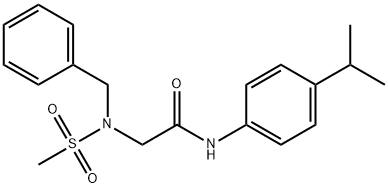 2-[benzyl(methylsulfonyl)amino]-N-(4-isopropylphenyl)acetamide Struktur