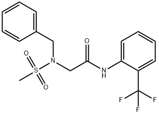 2-[benzyl(methylsulfonyl)amino]-N-[2-(trifluoromethyl)phenyl]acetamide Structure