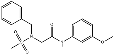 593263-97-9 2-[benzyl(methylsulfonyl)amino]-N-(3-methoxyphenyl)acetamide