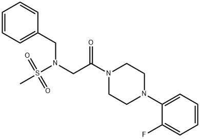 N-benzyl-N-{2-[4-(2-fluorophenyl)-1-piperazinyl]-2-oxoethyl}methanesulfonamide,593264-17-6,结构式
